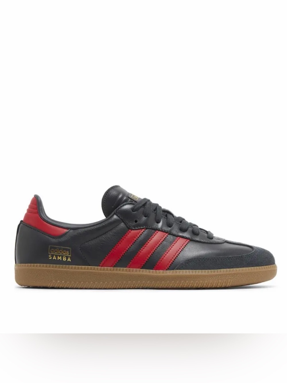 Adidas Samba OG Carbon / Better Scarlet Gum Sole - Size US Men's 8 (Women's 9.5)